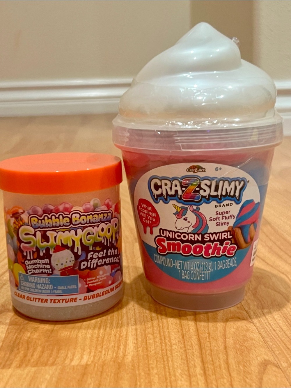Crazy Slime- UNICORN SMOOTHIE AND SLIMY GLOOP with gumball machine charm